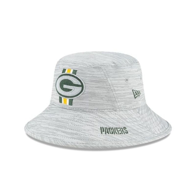 Green Green Bay Packers Hat - New Era NFL Official NFL Training Stretch Bucket Hat USA1650349